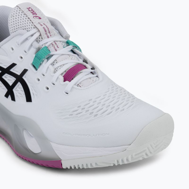 Încălțăminte de tenis pentru bărbați ASICS Gel-Resolution X Clay white/aurora green 7