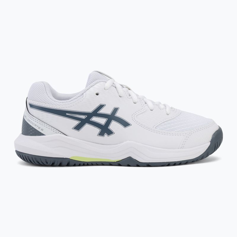 Încălțăminte de tenis pentru femei ASICS Gel-Dedicate 8 GS Jr white/ironclad 2