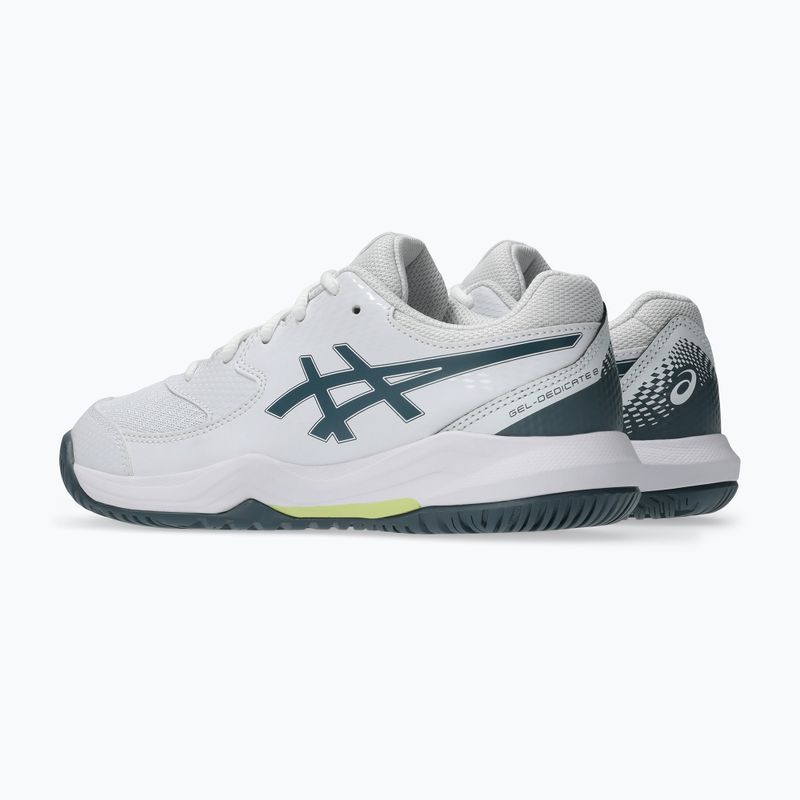Încălțăminte de tenis pentru femei ASICS Gel-Dedicate 8 GS Jr white/ironclad 4