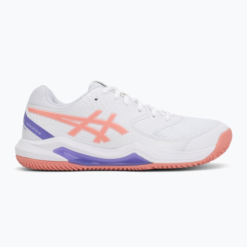 Încălțăminte de padel pentru femei ASICS Gel-Dedicate 8 Padel W white/guava 2