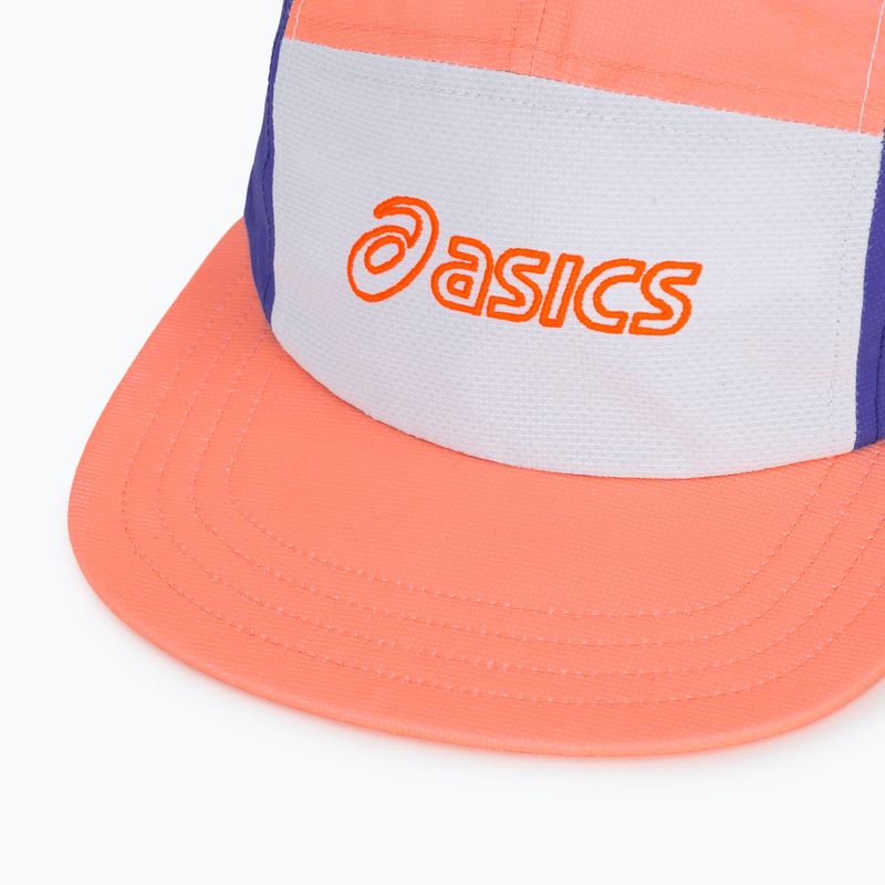 Șapcă ASICS Performance Running 5 Panel sun coral/brilliant white 3