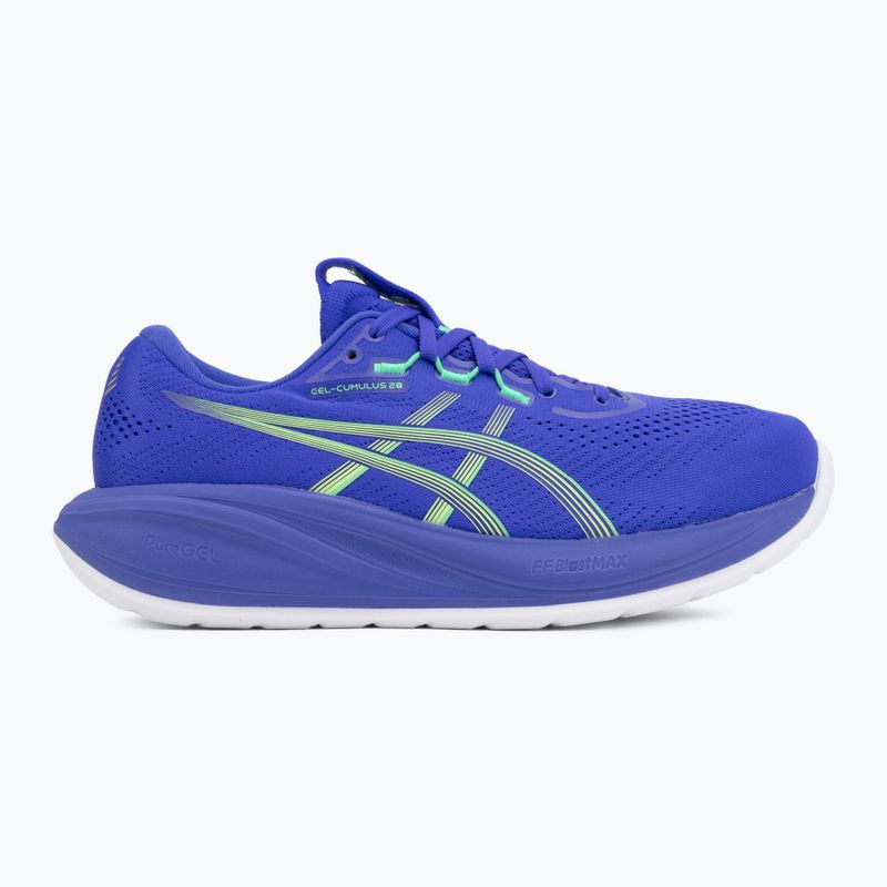 Încălțăminte de alergare pentru bărbați ASICS Gel-Cumulus 28 cobalt burst/illuminate green 2