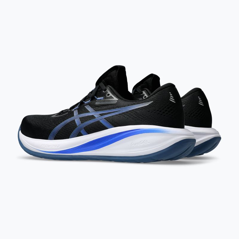 Încălțăminte de alergare pentru bărbați ASICS Gel-Cumulus 28 black/neon blue 3