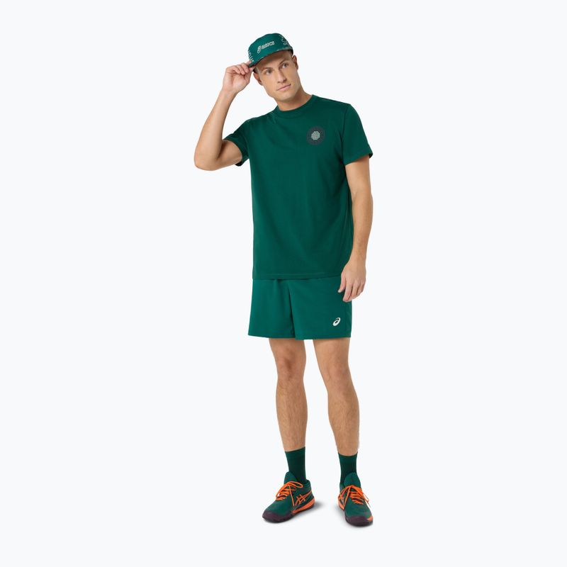 Tricou de tenis pentru bărbați ASICS Padel Court Graphic jewel green 2