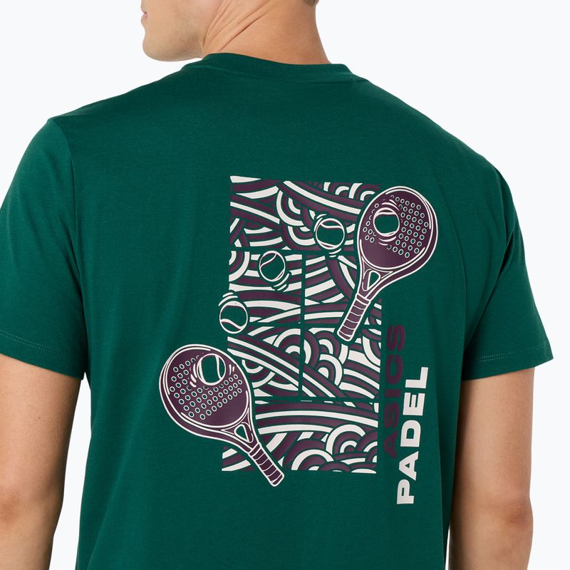 Tricou de tenis pentru bărbați ASICS Padel Court Graphic jewel green 6