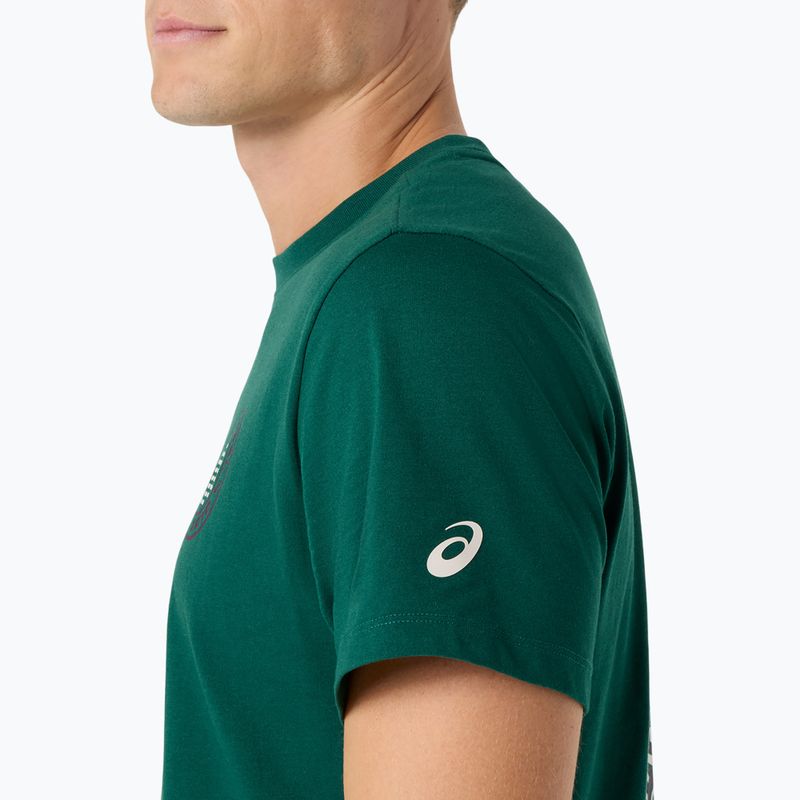 Tricou de tenis pentru bărbați ASICS Padel Court Graphic jewel green 7