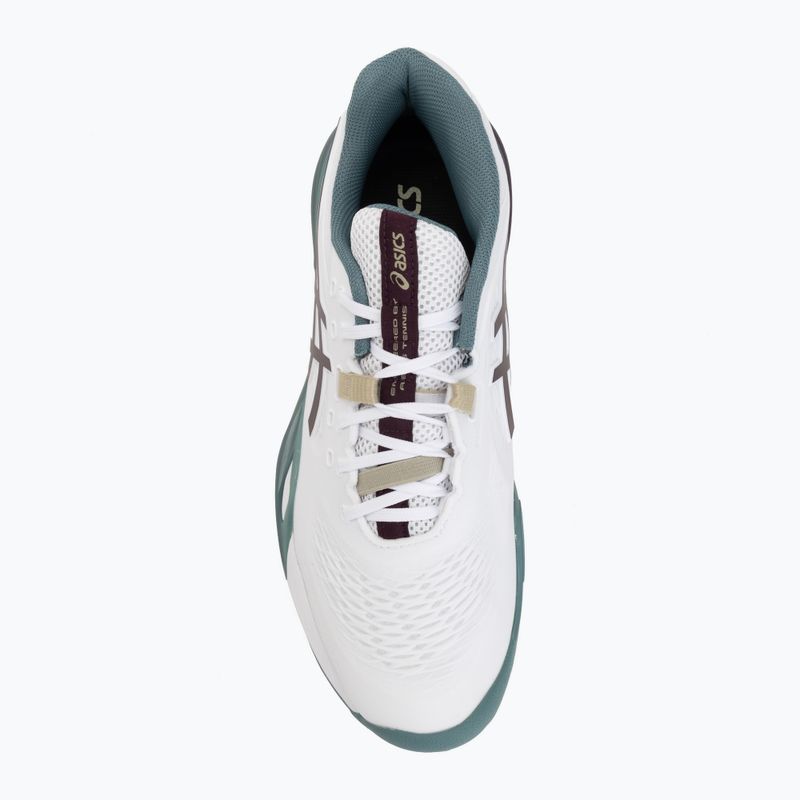 Încălțăminte de tenis pentru bărbați ASICS Gel-Resolution X Clay white/dark aubergine 5
