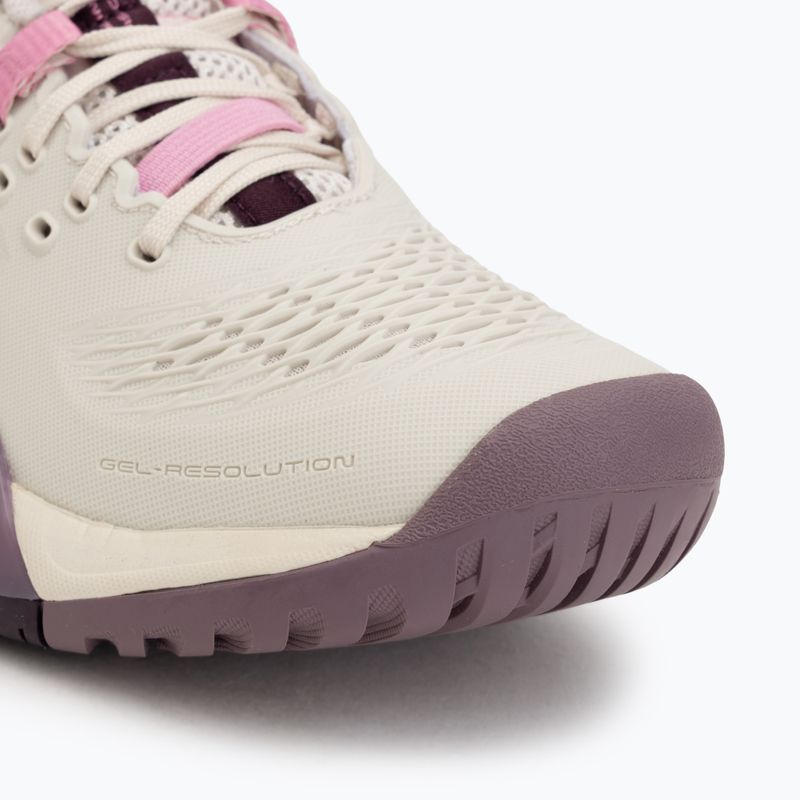 Încălțăminte de tenis pentru femei ASICS Gel-Resolution X soft oat/dark aubergine 7