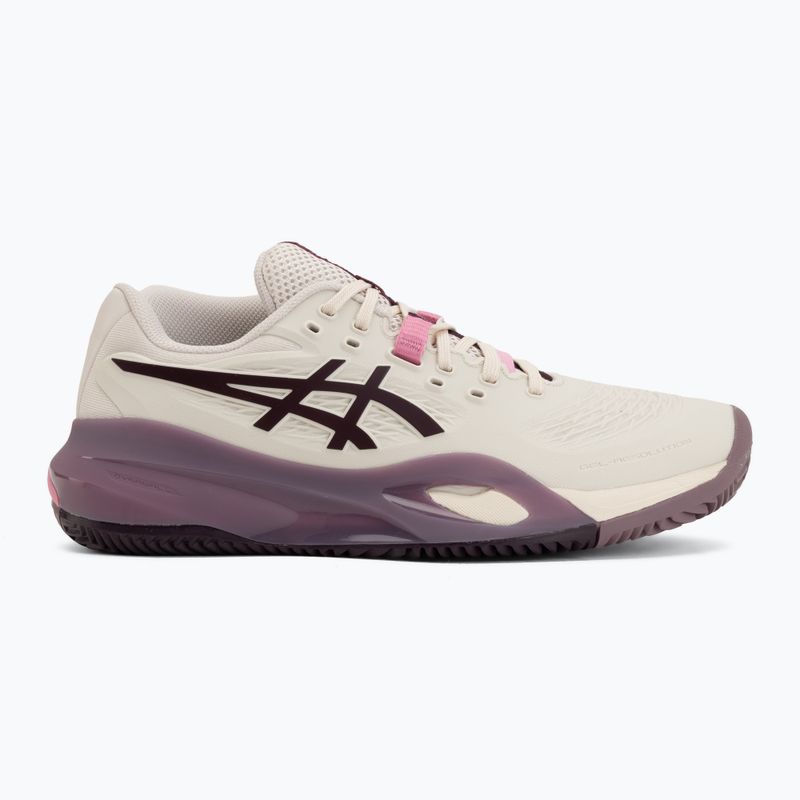 Încălțăminte de tenis pentru femei ASICS Gel-Resolution X Clay soft oat/dark aubergine 2