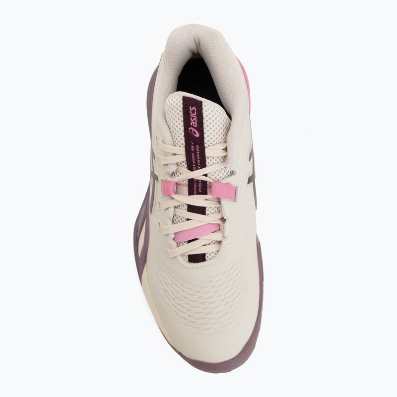 Încălțăminte de tenis pentru femei ASICS Gel-Resolution X Clay soft oat/dark aubergine 5