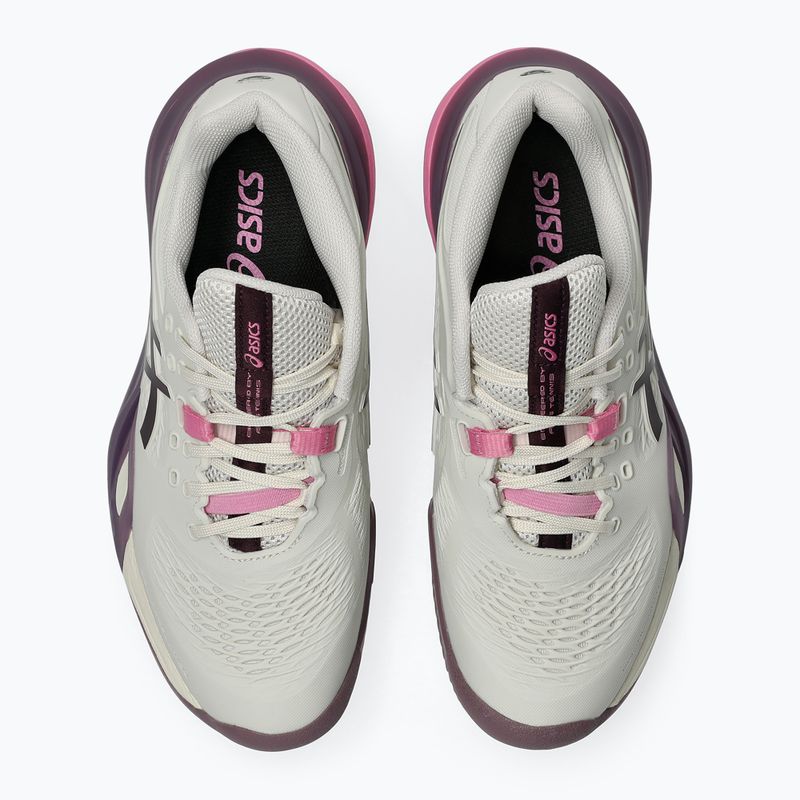 Încălțăminte de tenis pentru femei ASICS Gel-Resolution X Clay soft oat/dark aubergine 4