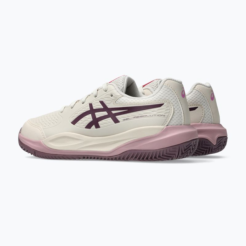 Încălțăminte de tenis pentru copii ASICS Gel-Resolution X GS Clay soft oat/dark aubergine 3