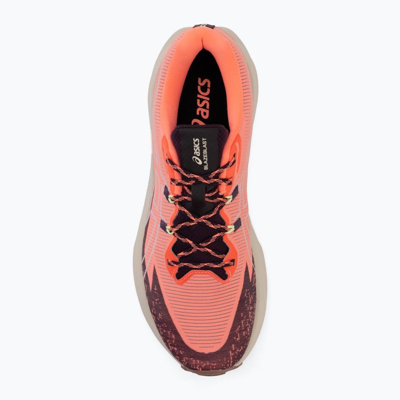 Pantofi de alergare bărbați Asics Blazeblast sun coral/dark aubergine 5