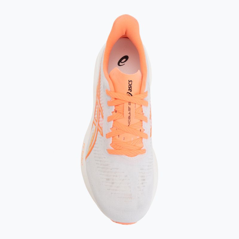 Pantofi de alergare pentru femei ASICS Sonicblast 2 alb/coral soare 5