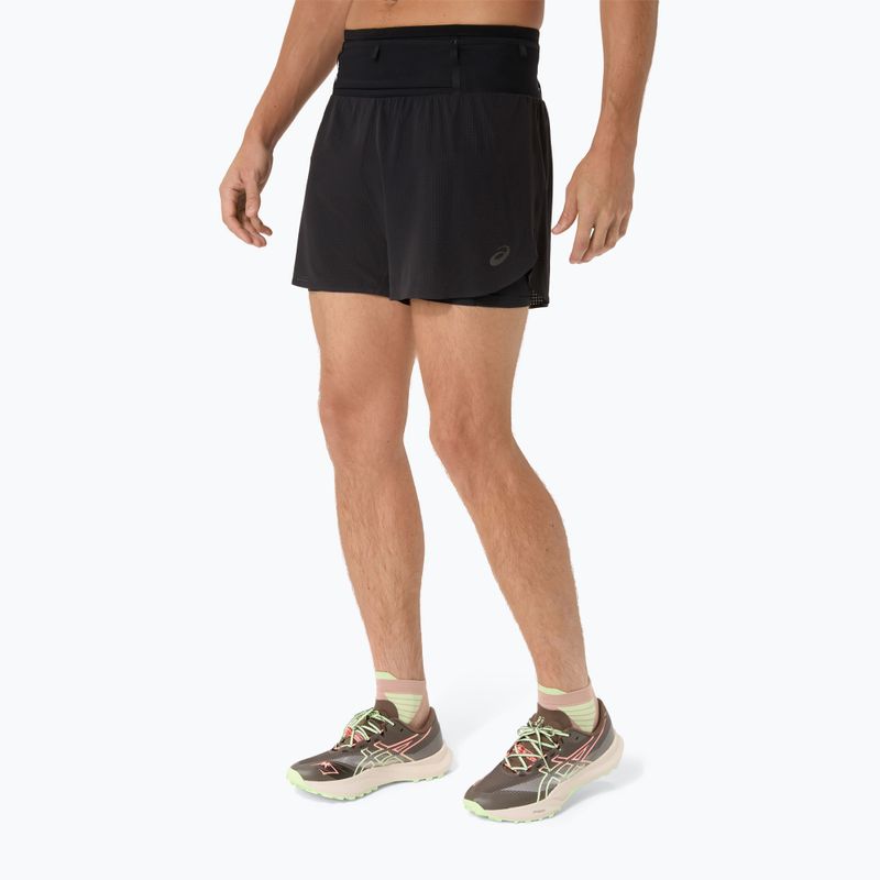 Pantaloni scurți de alergare pentru bărbați ASICS Fujitrail Elite performance black 4