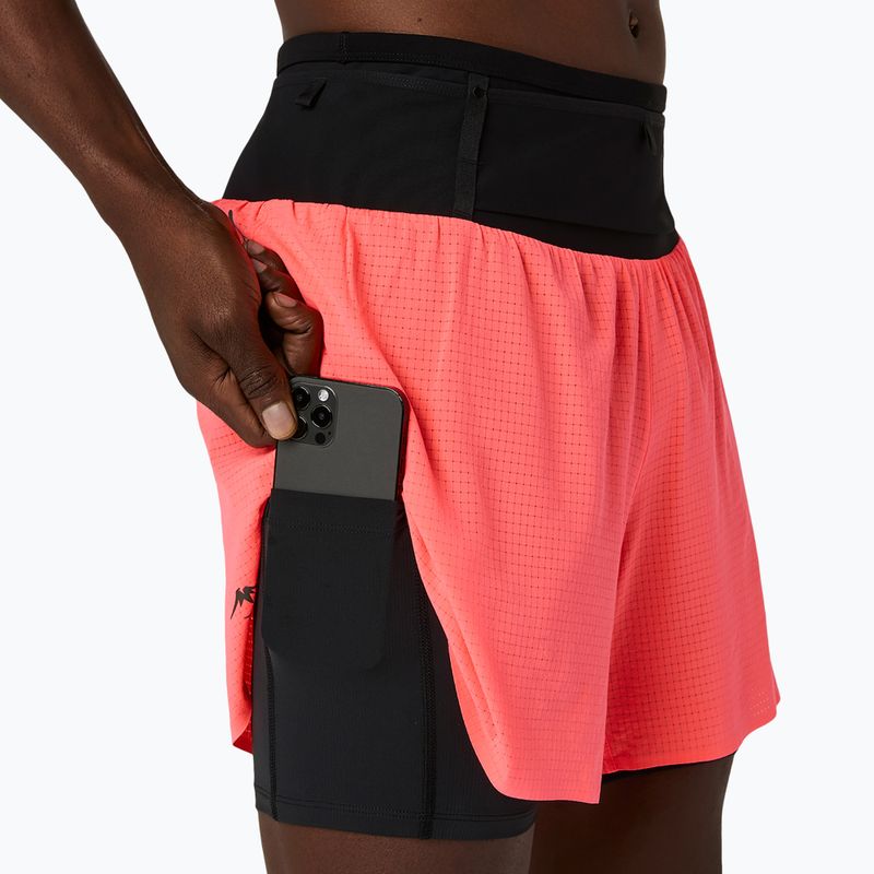 Pantaloni scurți de alergare pentru bărbați ASICS Fujitrail Elite blazing coral 4