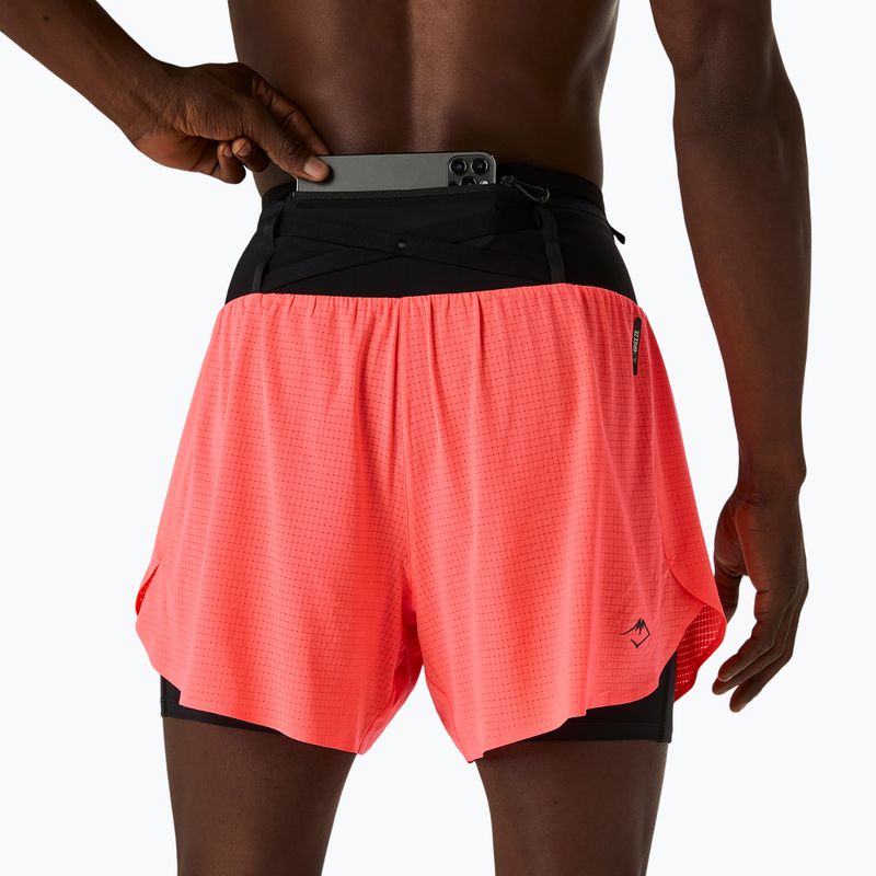 Pantaloni scurți de alergare pentru bărbați ASICS Fujitrail Elite blazing coral 5