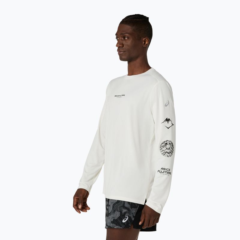 Longsleeve de alergare pentru bărbați Asics Fujitrail Logo Ls Top Cream 4