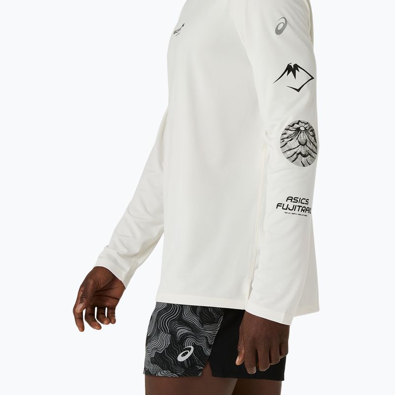 Longsleeve de alergare pentru bărbați Asics Fujitrail Logo Ls Top Cream 6