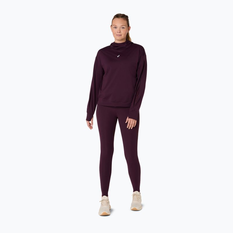 Bluză pentru femei de alergare ASICS Nagino Run Winter Hoodie dark aubergine 2