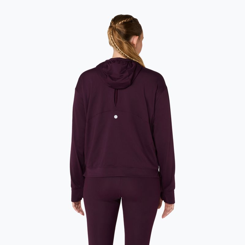Bluză pentru femei de alergare ASICS Nagino Run Winter Hoodie dark aubergine 3