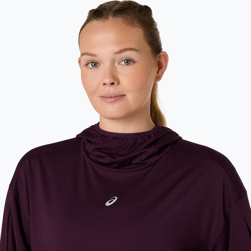 Bluză pentru femei de alergare ASICS Nagino Run Winter Hoodie dark aubergine 5