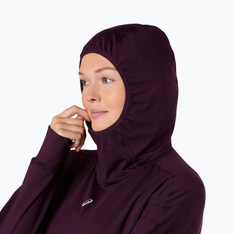 Bluză pentru femei de alergare ASICS Nagino Run Winter Hoodie dark aubergine 6