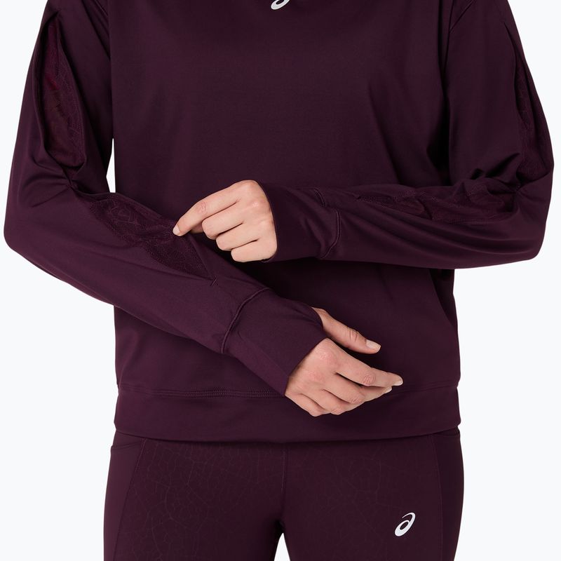 Bluză pentru femei de alergare ASICS Nagino Run Winter Hoodie dark aubergine 9
