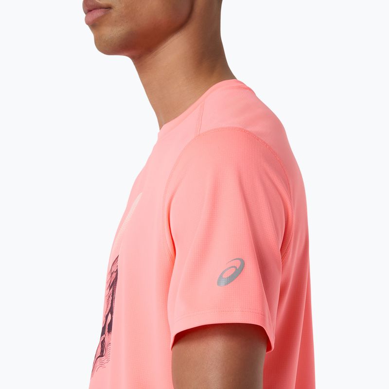 Tricou de alergare pentru bărbați Asics Fujitrail Logo Ss Top Sun Coral 6