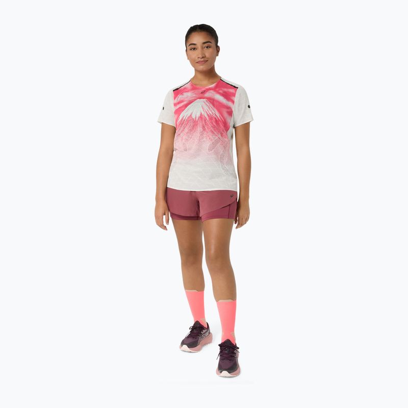 Pantaloni scurți de alergare pentru femei ASICS Fujitrail Elite brisket red 2