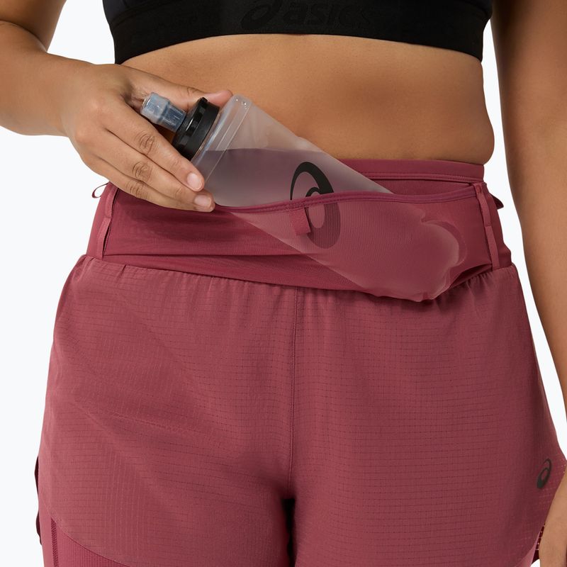 Pantaloni scurți de alergare pentru femei ASICS Fujitrail Elite brisket red 5