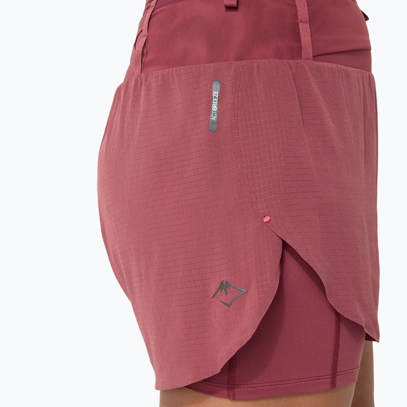Pantaloni scurți de alergare pentru femei ASICS Fujitrail Elite brisket red 8