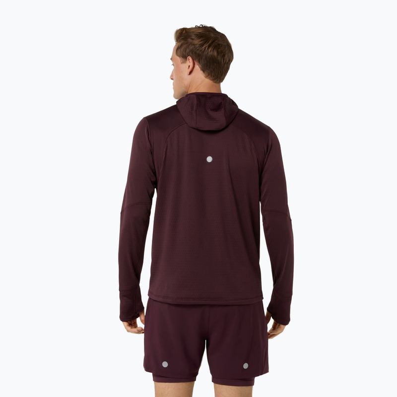 Bluză de alergare pentru bărbați ASICS Road Winter Ls Hoodie dark currant 3
