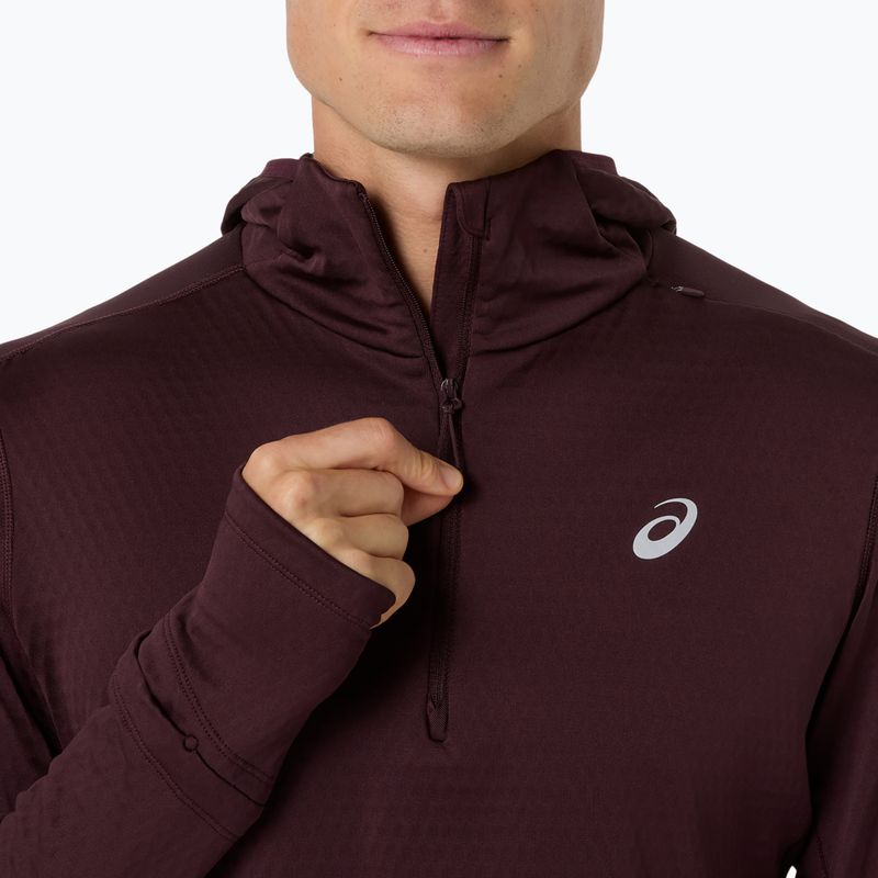 Bluză de alergare pentru bărbați ASICS Road Winter Ls Hoodie dark currant 5