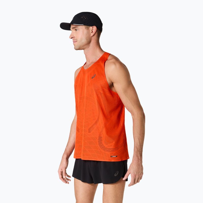 Tricou de alergare pentru bărbați ASICS Metarun Singlet cherry tomato 4
