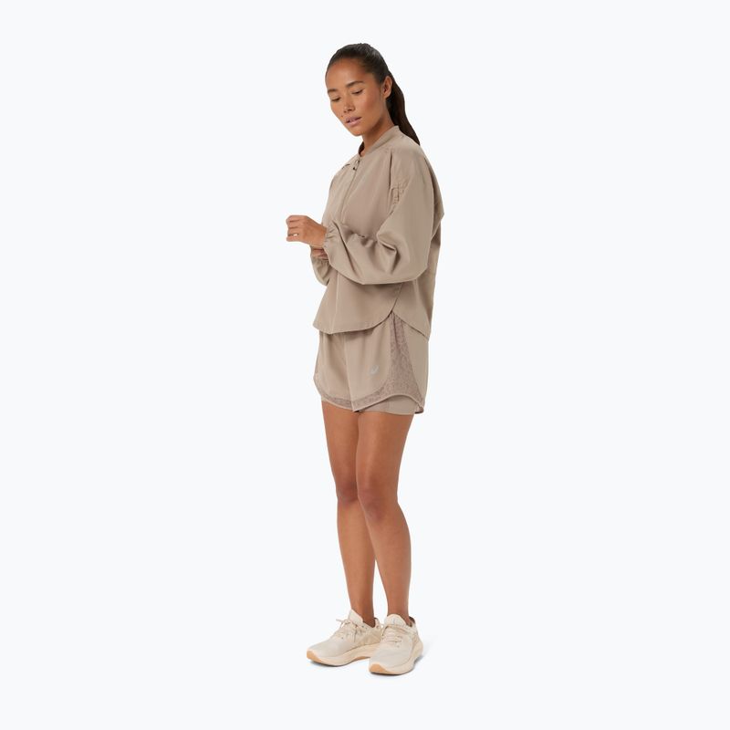Pantaloni scurți de alergare pentru femei ASICS Nagino Run 2-N-1 greige 5