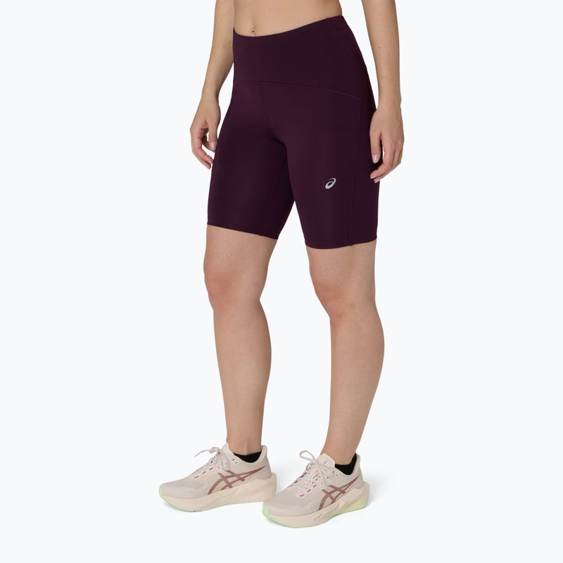 Pantaloni scurți de alergare pentru femei Asics Road High Waist 8In Sprinter dark aubergine 4
