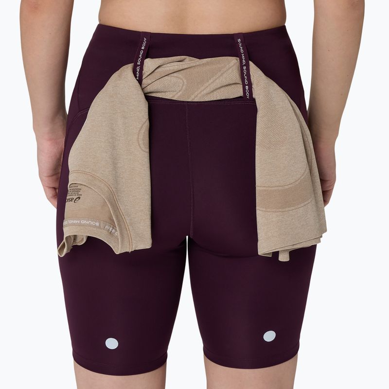Pantaloni scurți de alergare pentru femei Asics Road High Waist 8In Sprinter dark aubergine 8
