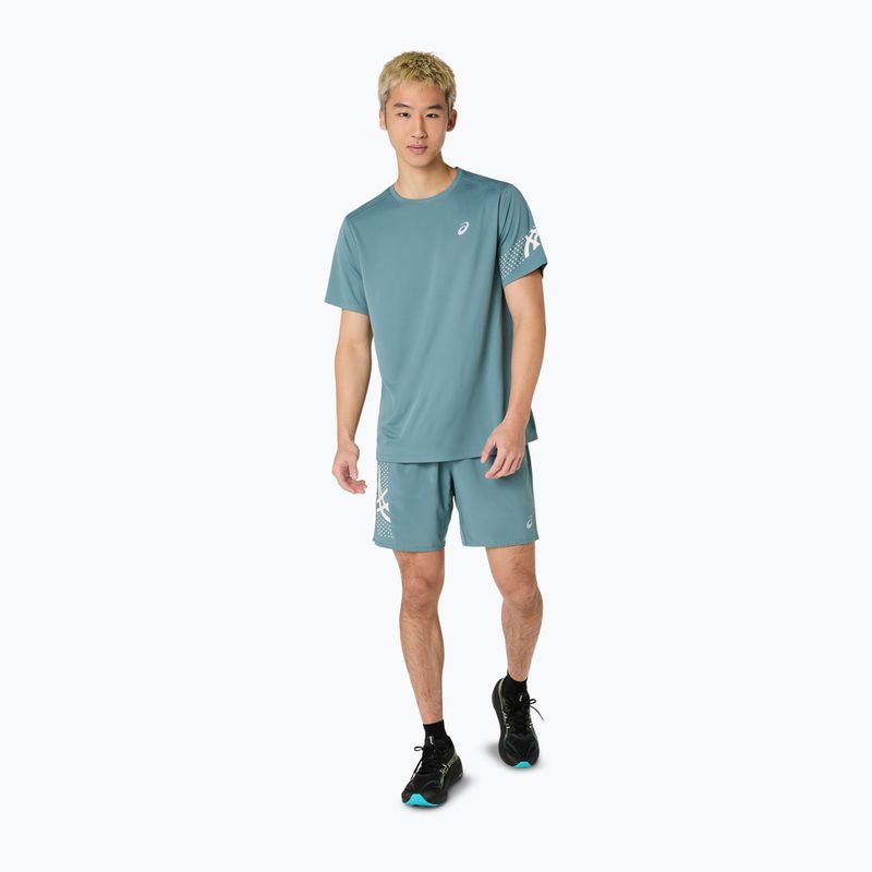 Tricou de alergare pentru bărbați ASICS Icon foggy teal 2