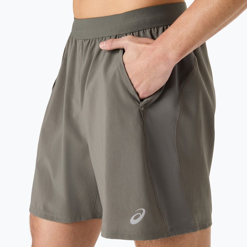 Pantaloni scurți de alergare pentru bărbați Asics Road 2-N-1 7In Short Truffle Grey 4