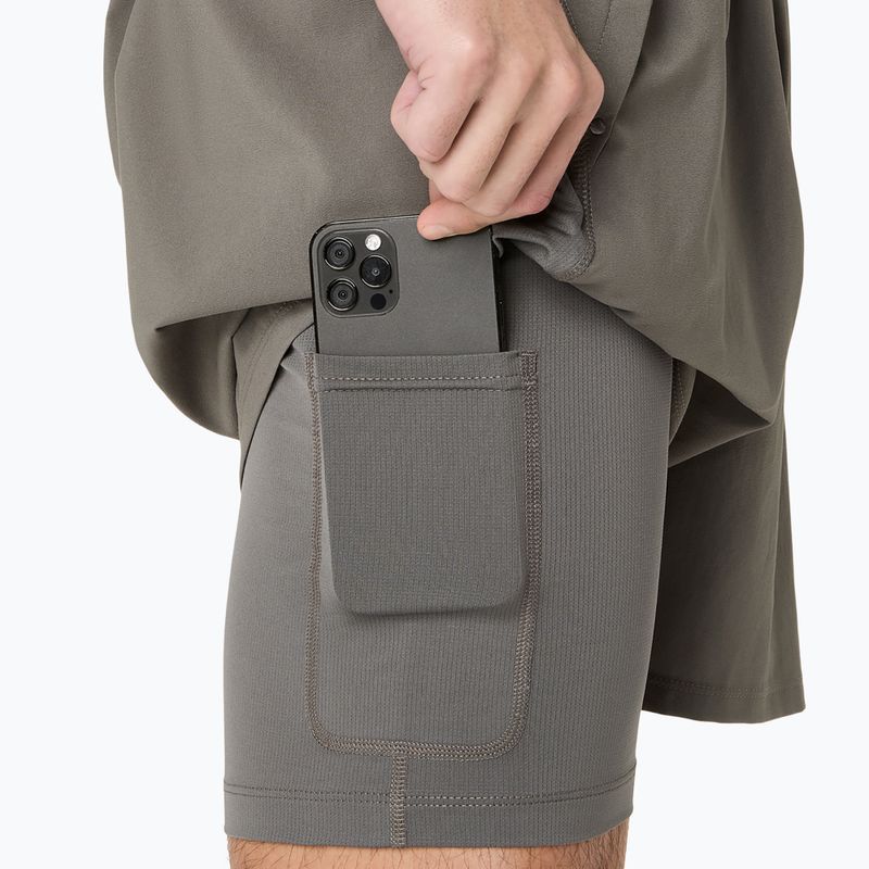 Pantaloni scurți de alergare pentru bărbați Asics Road 2-N-1 7In Short Truffle Grey 6