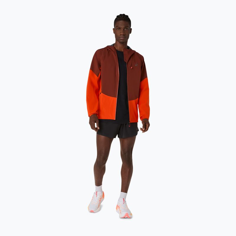 Geacă de alergare pentru bărbați ASICS Metarun Legend Jacket cherry tomato/singed red 2