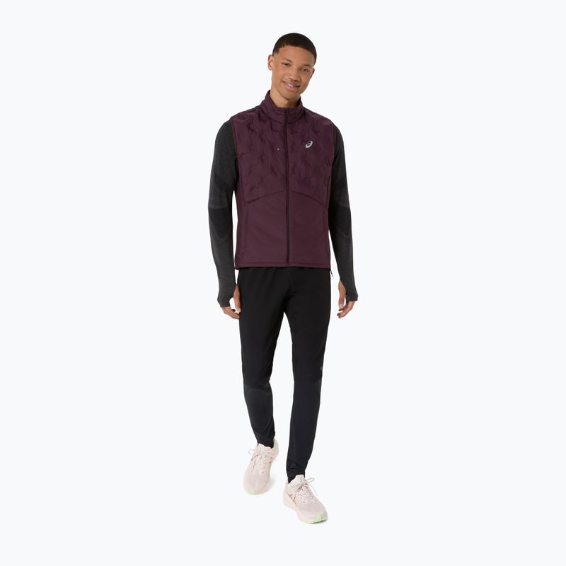 Vestă de alergare pentru bărbați Asics Road Winter Gilet dark currant 2