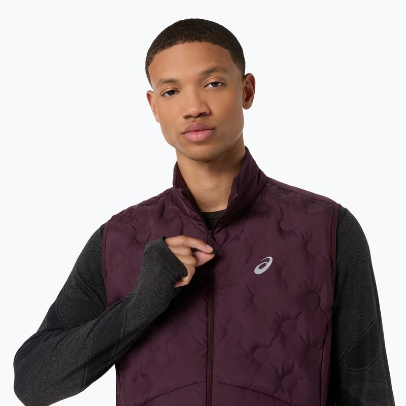 Vestă de alergare pentru bărbați Asics Road Winter Gilet dark currant 5