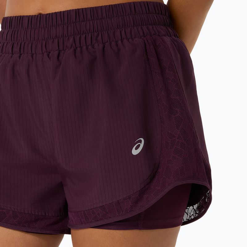 Pantaloni scurți de alergare pentru femei ASICS Nagino Run 2-N-1 dark aubergine 5