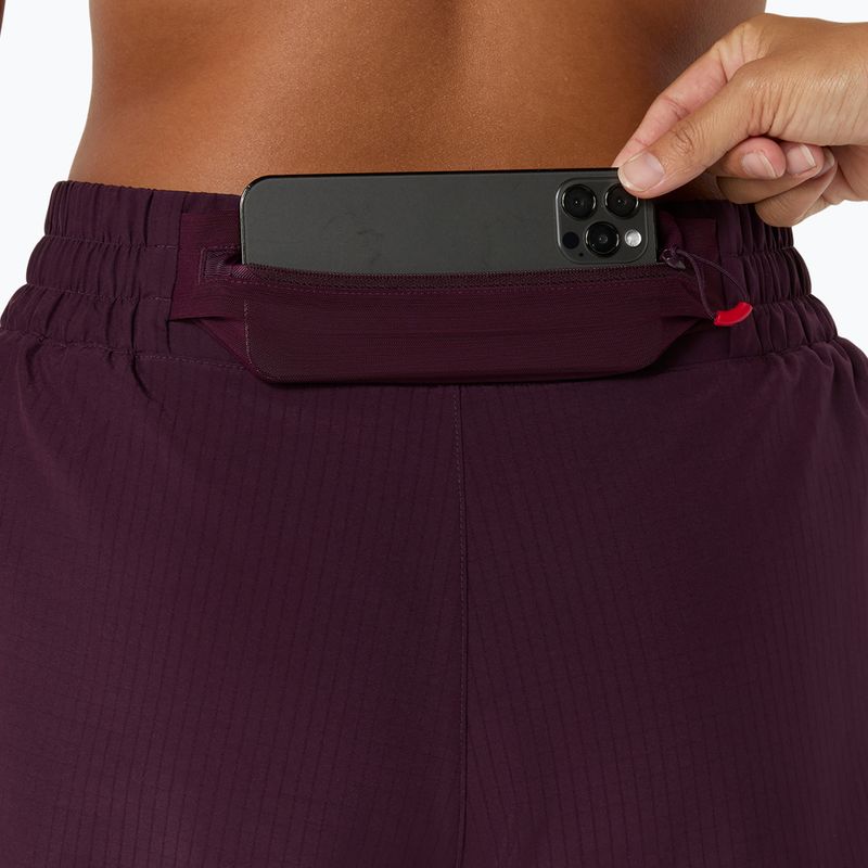 Pantaloni scurți de alergare pentru femei ASICS Nagino Run 2-N-1 dark aubergine 8