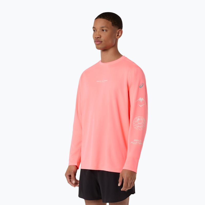Longsleeve de alergare pentru bărbați Asics Fujitrail Logo Ls Top Sun Coral 4