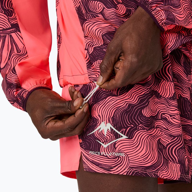 Geacă de alergare pentru bărbați Asics Fujitrail Packable Jacket blazing coral/dark aubergine 6