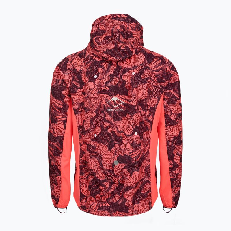 Geacă de alergare pentru bărbați Asics Fujitrail Packable Jacket blazing coral/dark aubergine 10