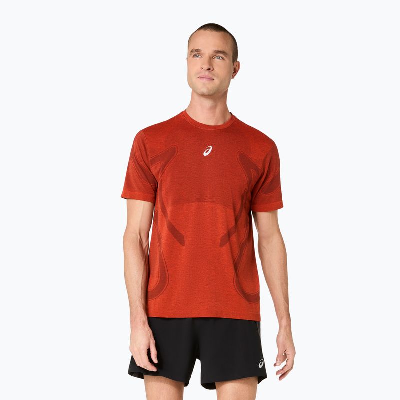 Tricou de alergare pentru bărbați ASICS Road Seamless Top singed red